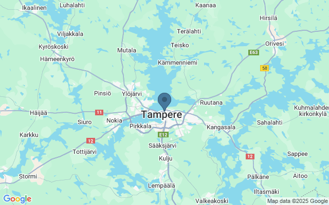 Kaart met locatie Tuomiokirkko